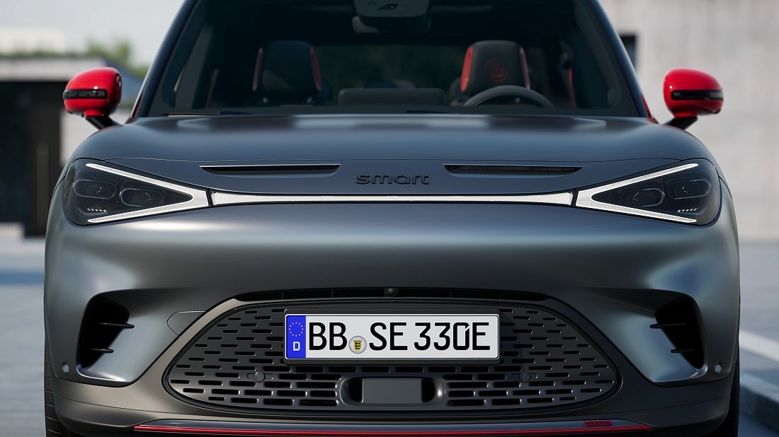 Smart #1 Brabus (2023-…) передняя часть, решетка радиатора, фары, бампер, экстерьер