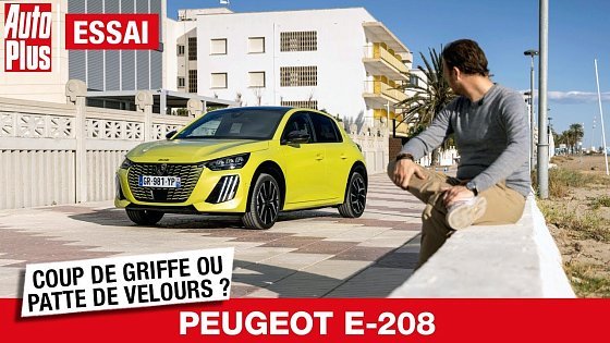 Video: Nouvelle PEUGEOT E-208 : coup de griffe ou patte de velours ? - Essai