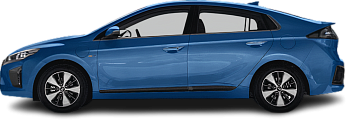 Side view photo of Hyundai Ioniq Electric Gen 1 (2016-2019) on transparent background